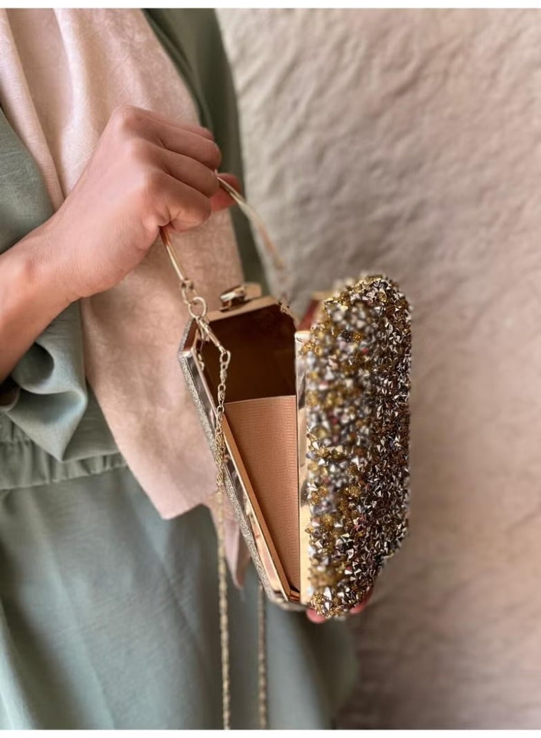 Bag Trend Long Chain Strap Vertical Evening Bag - Image 2
